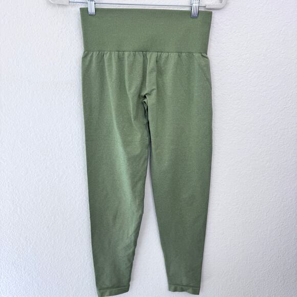 NVGTN Womens Ankle Leggings Size M Workout Active Stretch Contour Green - Picture 1 of 5